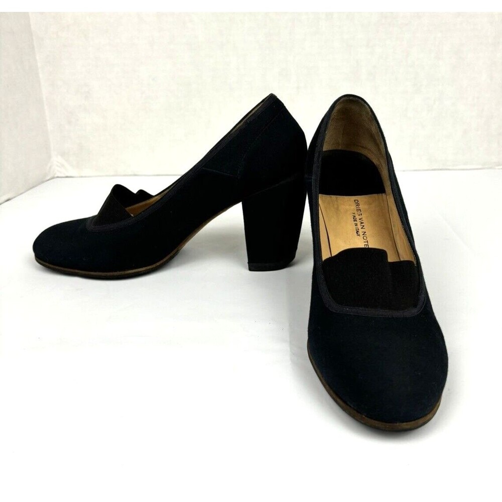 Dries Van Noten Dark Navy Heels